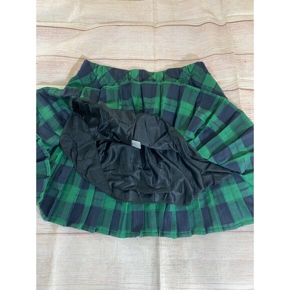 NWT Urban Cocoa Women's Green Tartan Plaid Mini Skirt - 2XL - Picture 11 of 11